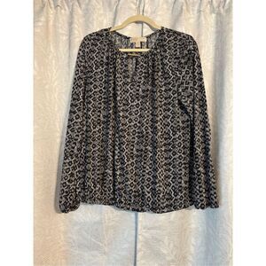 Michael Kors Long Sleeve Blouse Size Large